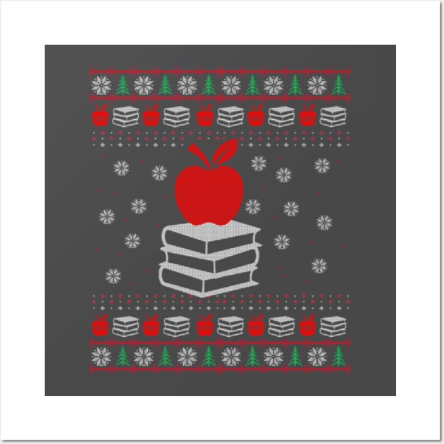 Teacher Ugly Christmas Sweater Gift Wall Art by uglygiftideas